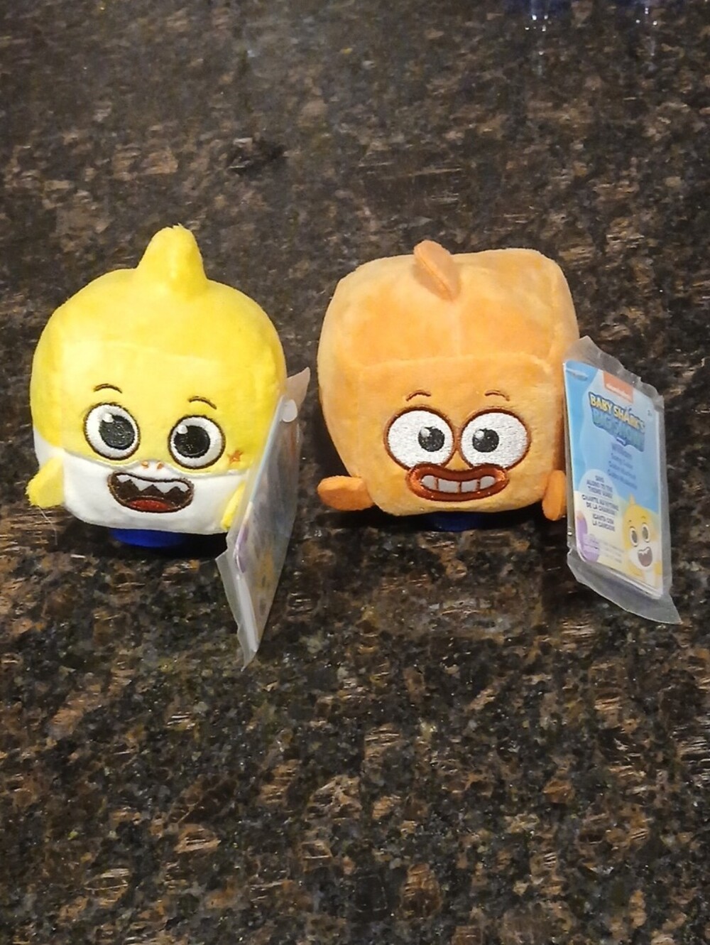 Nickelodeon 2 Yellow and 1 Orange Baby Shark Plush Trio